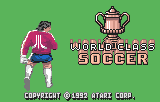 World Class Soccer Title Screen